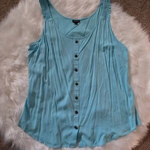 Torrid Rayon Slub Button-Front Tank